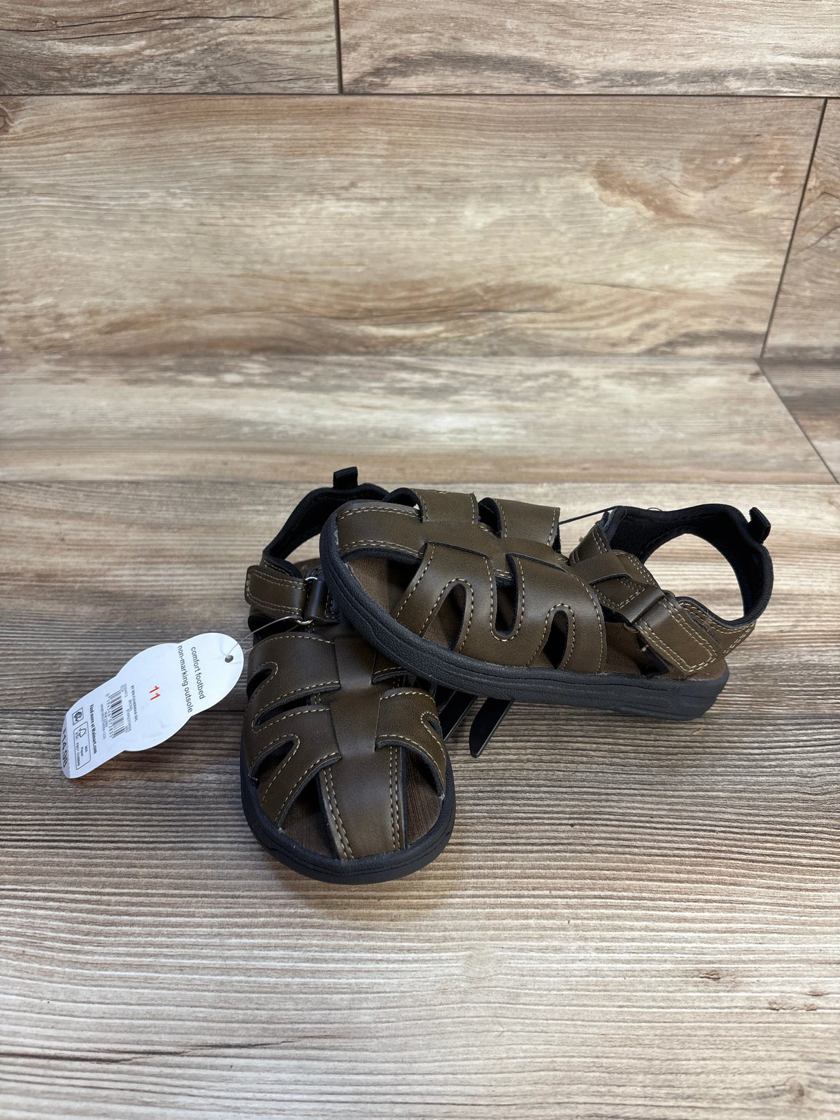 NEW Wonder Nation Fisherman Sandals Brown sz 11c