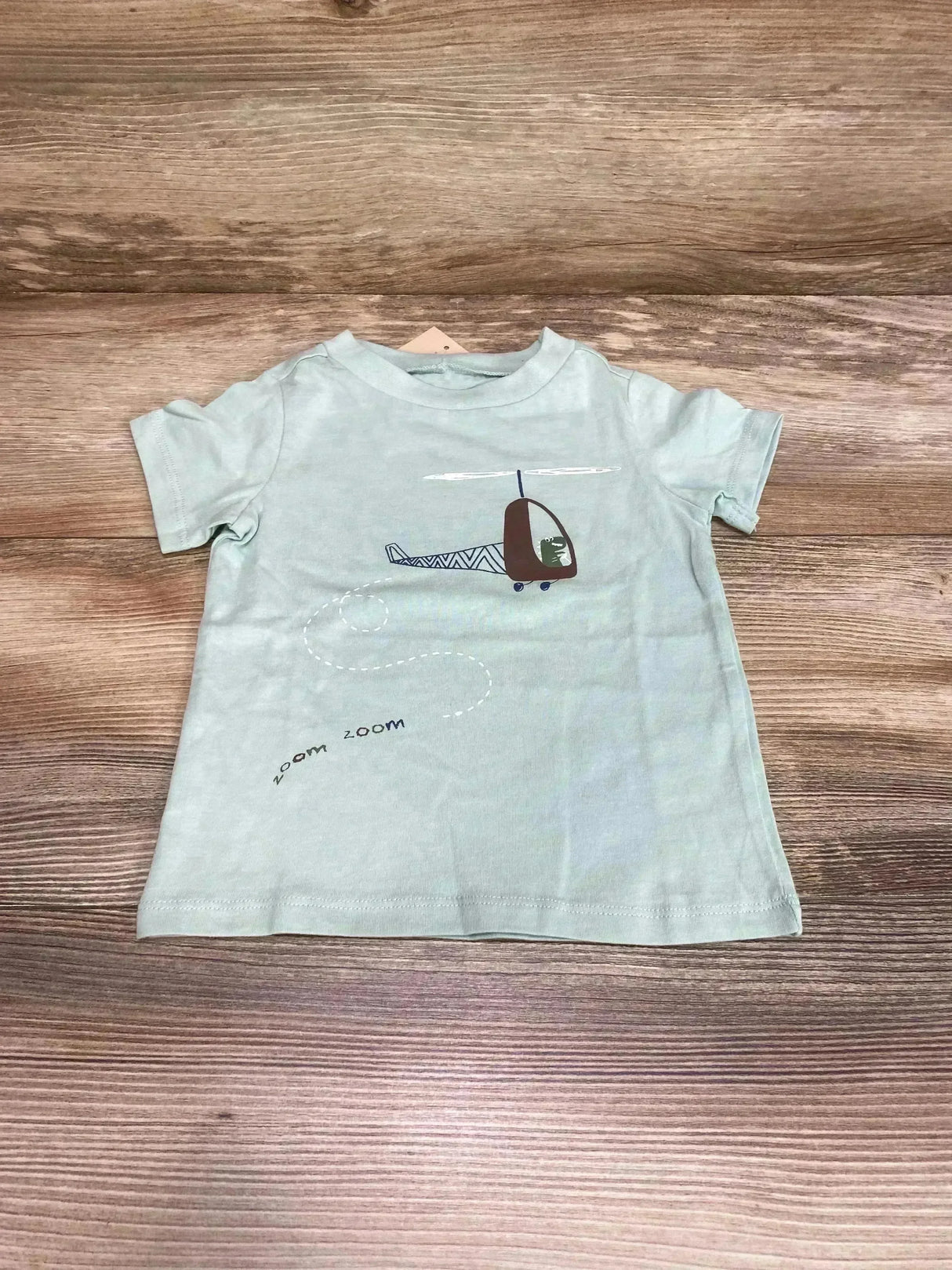 NEW First Impressions Zoom Zoom Airplane Shirt Green sz 6-9m - Me n Mommy To Be