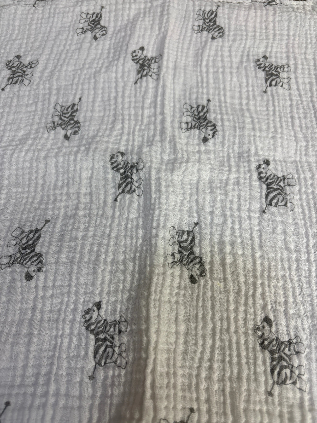 Amazing Baby Muslin Swaddle Blanket in Zebra Print White