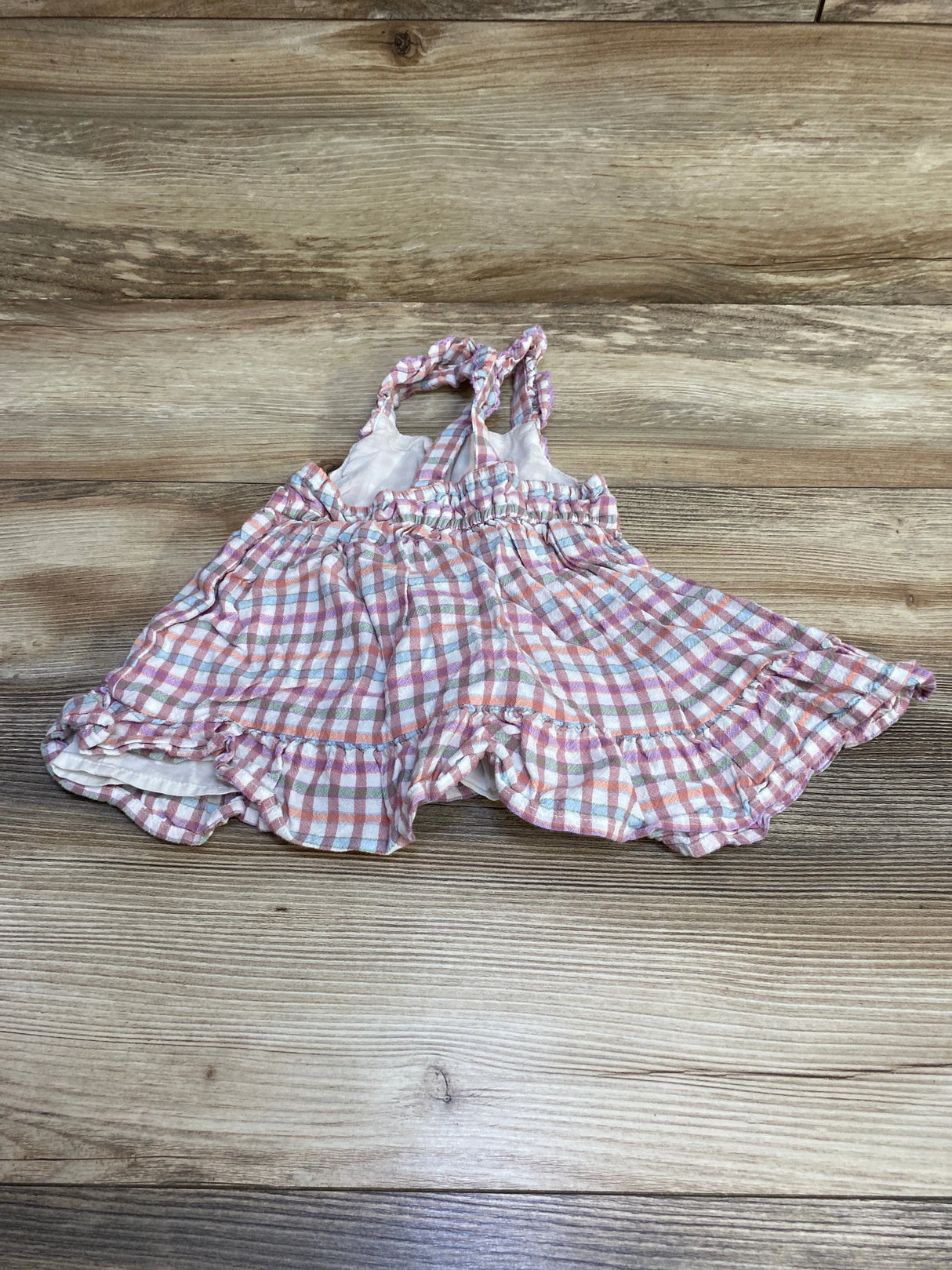 Cat & Jack Plaid Sleeveless Dress White/Pink sz 12m - Me n Mommy To Be