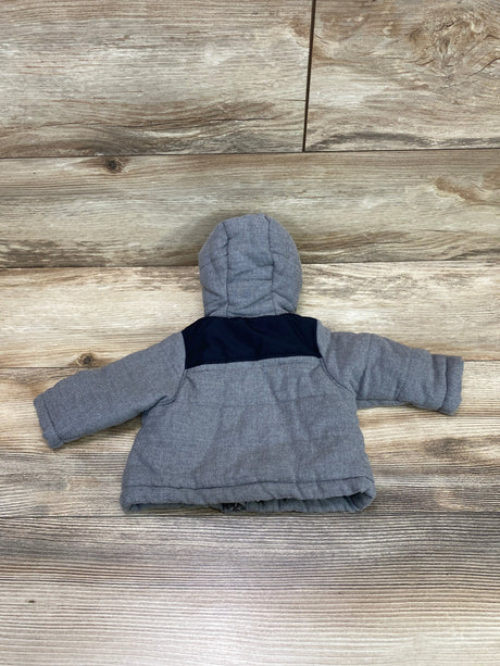 Carter's Zip Up Fleece Lined Jacket Grey sz Newborn - Me n Mommy To Be