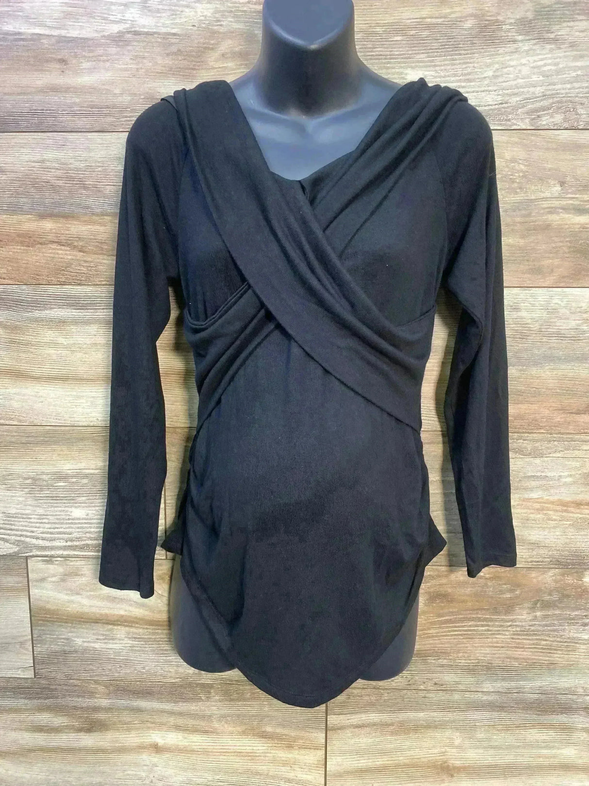 NEW Isabel Maternity Cross Front Top Black sz Medium - Me n Mommy To Be