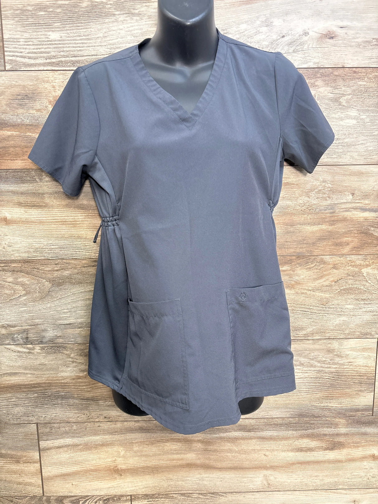 Medcouture Maternity Scrub Top Grey sz Small