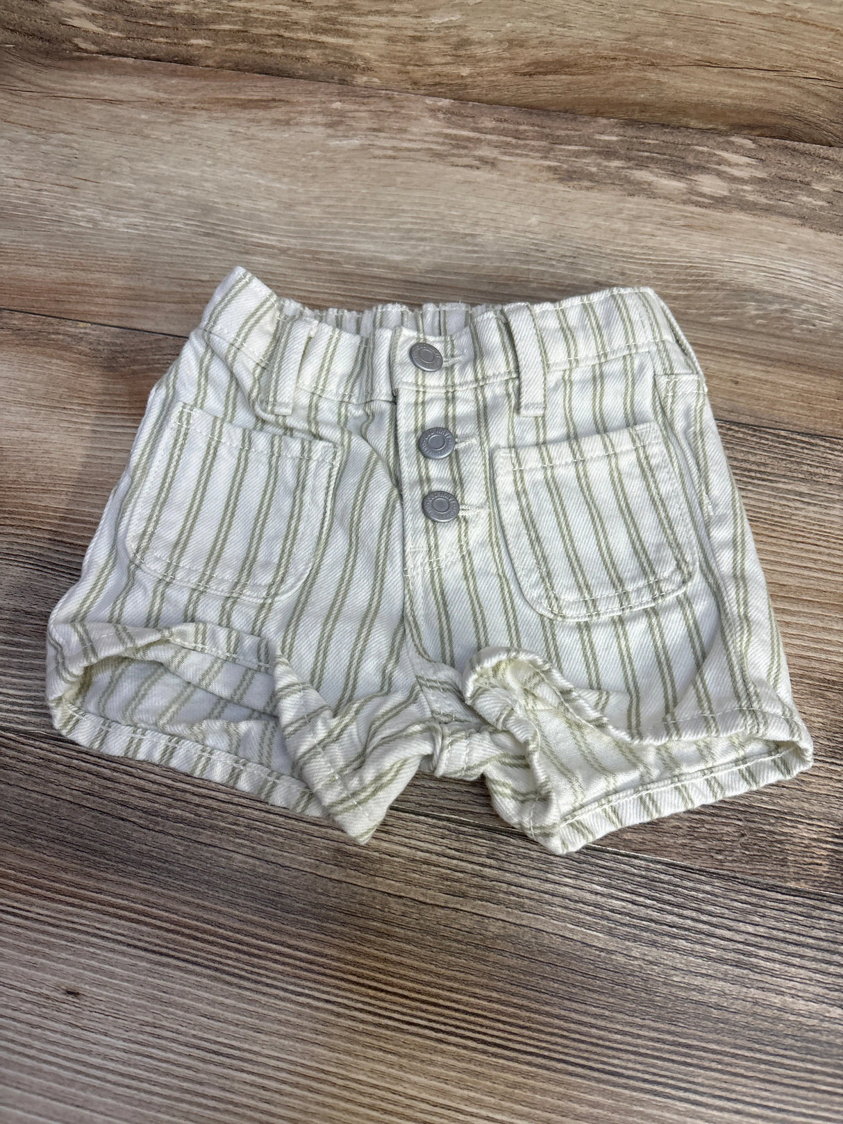 Old Navy High-Waisted Striped Twill Shorts White sz 18-24m - Me n Mommy To Be
