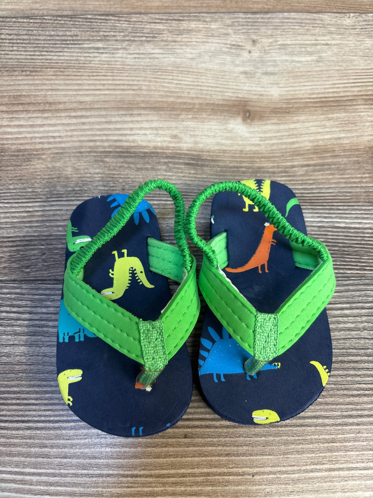 Carter's Brodie Flip Flops Dinosaurs Navy sz 1/2c