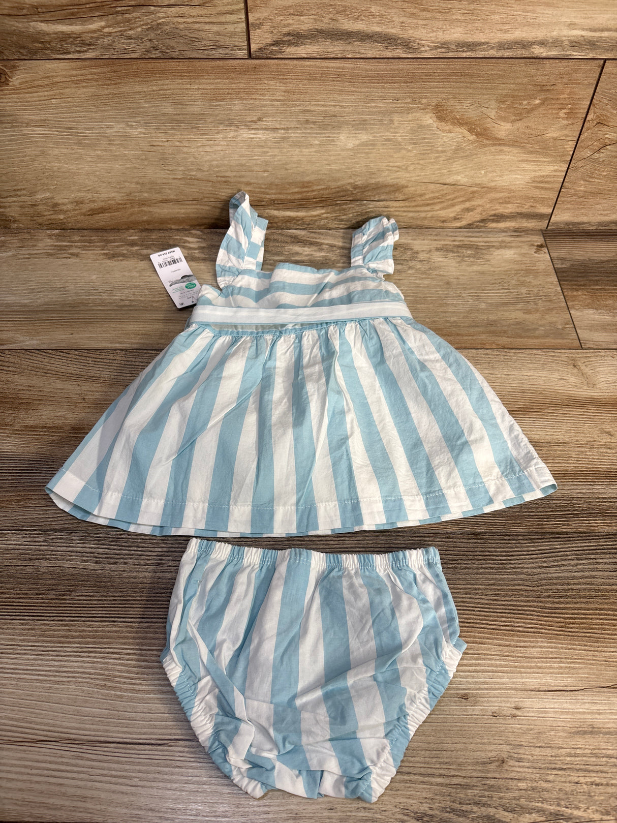 NEW Carter's 2pc Striped Dress & Bloomers Blue sz 3m