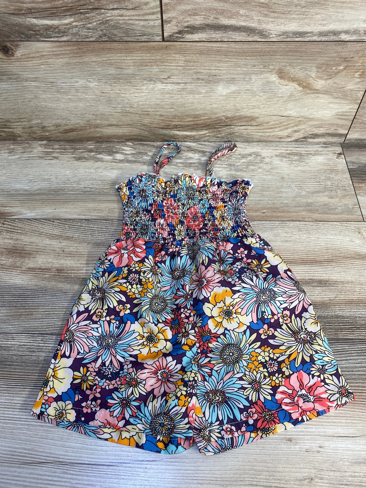 Shein Smocked Floral Dress Purple sz 12-18m