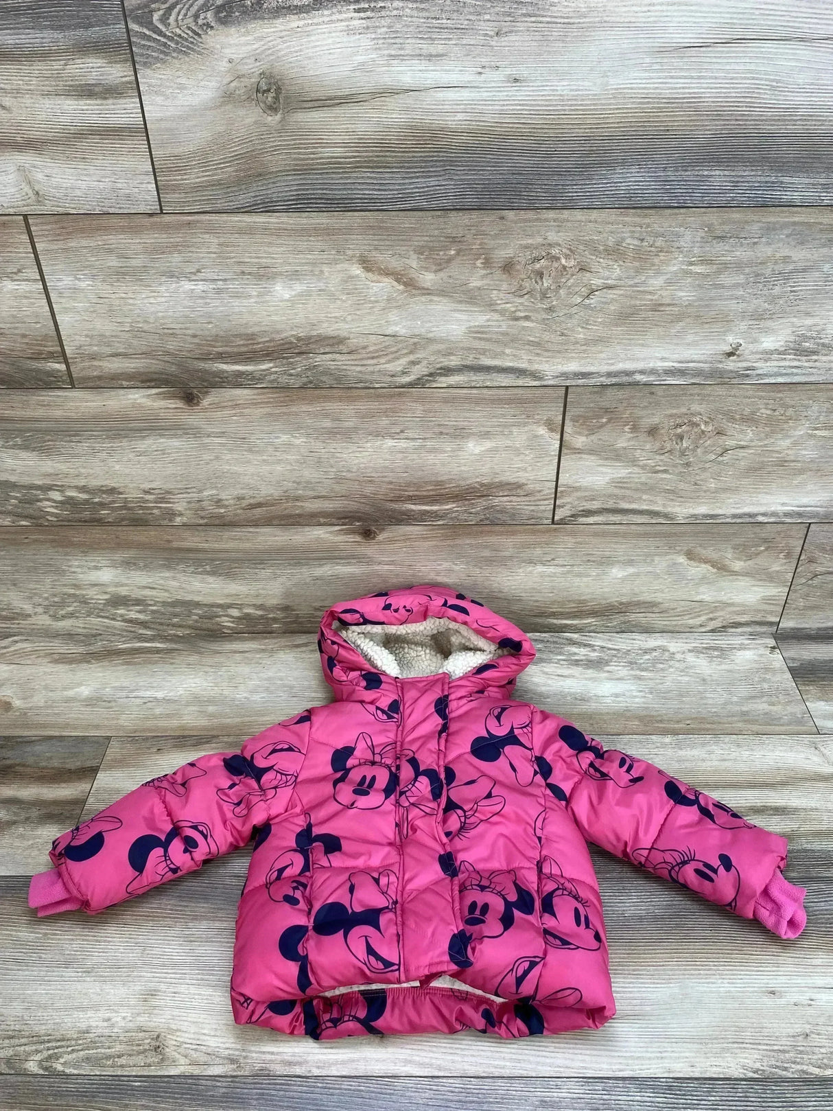 Baby Gap Disney Minnie Mouse Heavyweight Pink Puffer Jacket sz 2T - Me n Mommy To Be