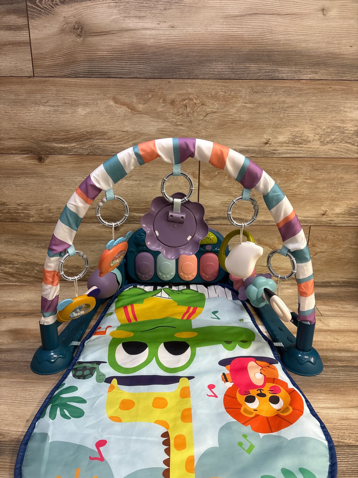 dearlomum Baby Play Mat Baby Gym with Kick & Play Piano, Blue