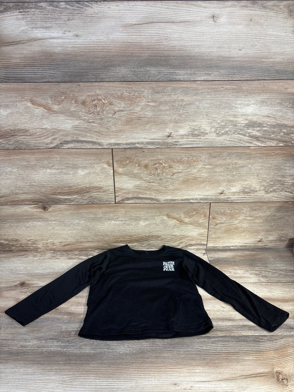 Faith Over Fear Shirt Black sz 5T