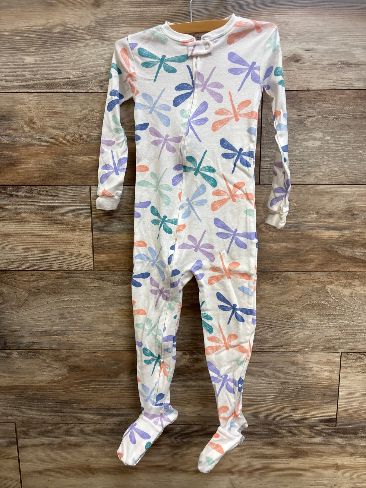 Carter's Dragonfly Snug Fit 1-Piece Pajama Sleeper White sz 4T