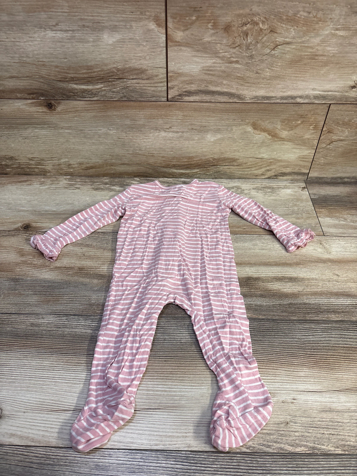 Little Me Bamboo Ruffle Sleeper Pink sz 6m