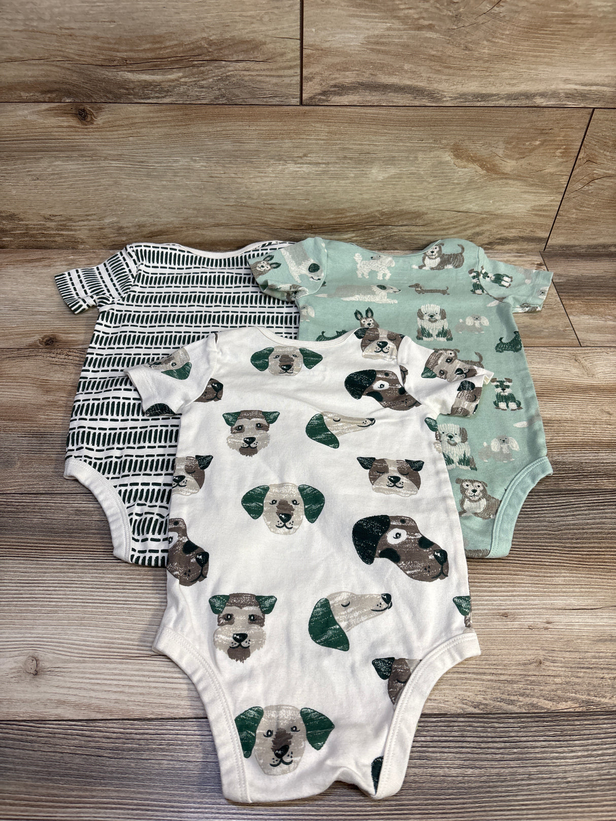 Member's Mark 3pk Organic Bodysuits Ivory sz 24m