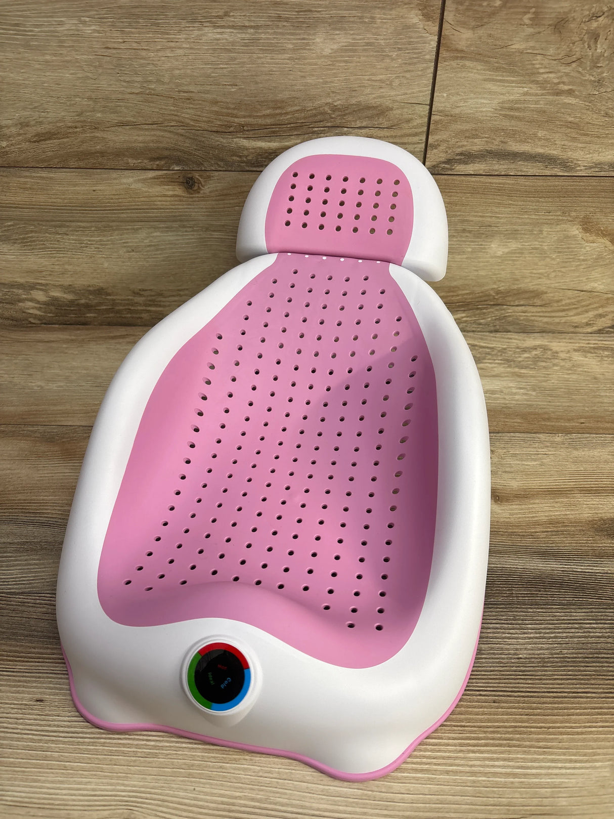 MAIKKB Newborn Baby Bath Support w/ Thermometer - Pink