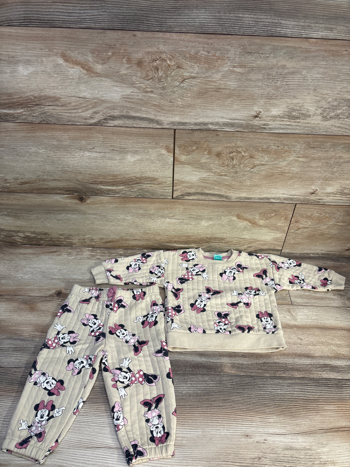 Disney Baby 2pc Sweatshirt & Joggers Set Brown sz 12m