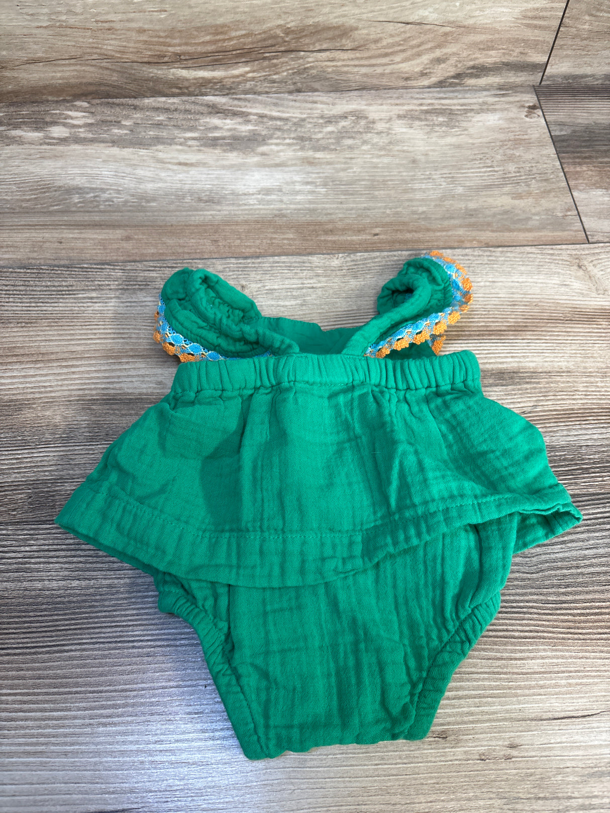 Cat & Jack Gauze Bodysuit Dress Green sz Newborn