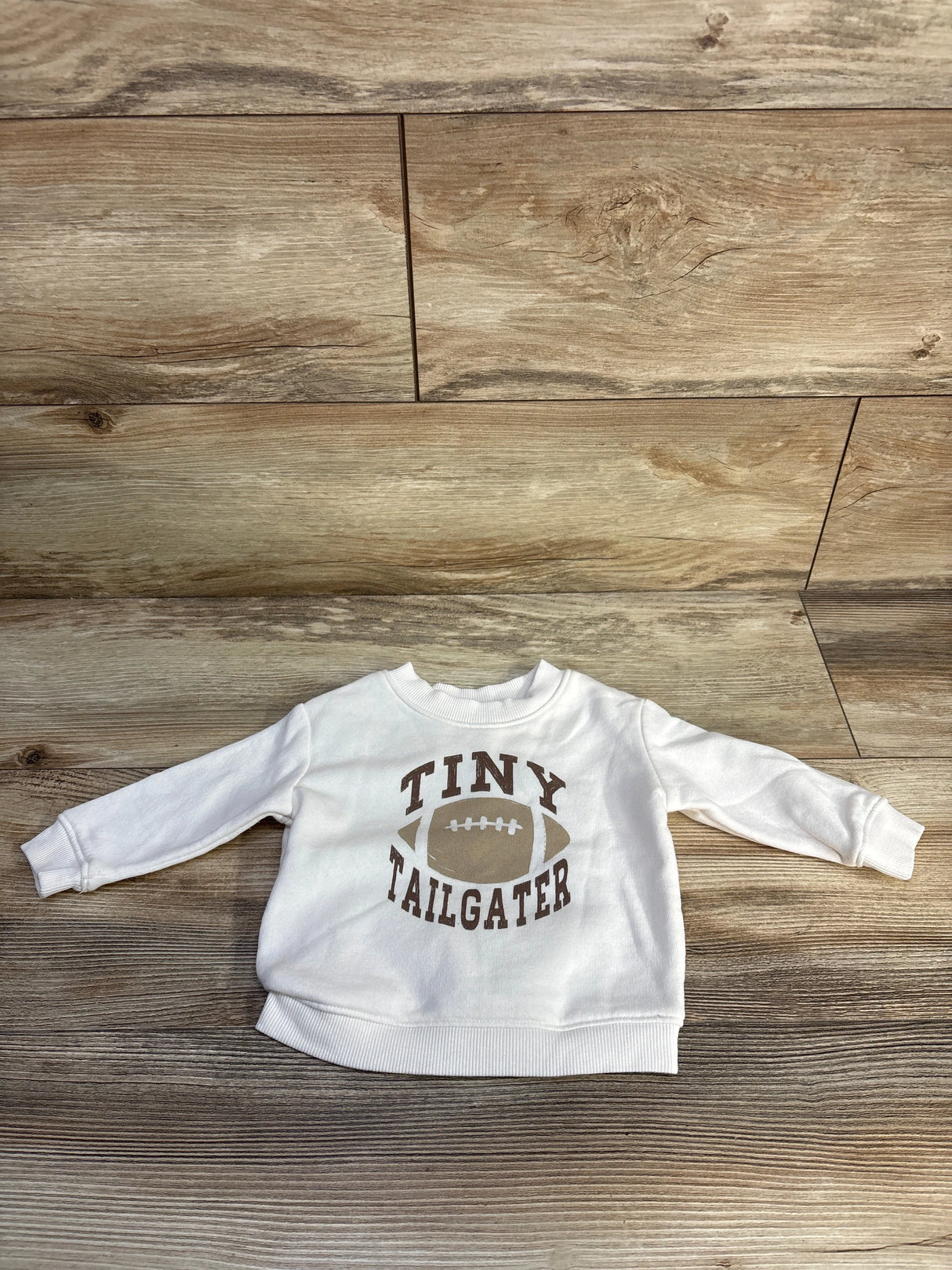 Jumping Beans Tiny Tailgater Sweatshirt White sz 6m