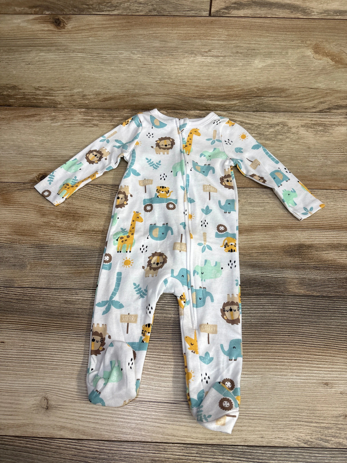 Nine West Animal Print Sleeper White sz 3-6m