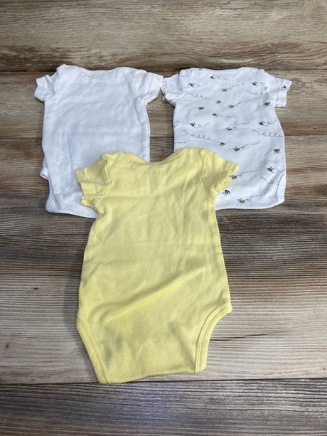 Rae Dunn 3pk Bee Kind Bodysuits Yellow/White sz 3-6m - Me n Mommy To Be