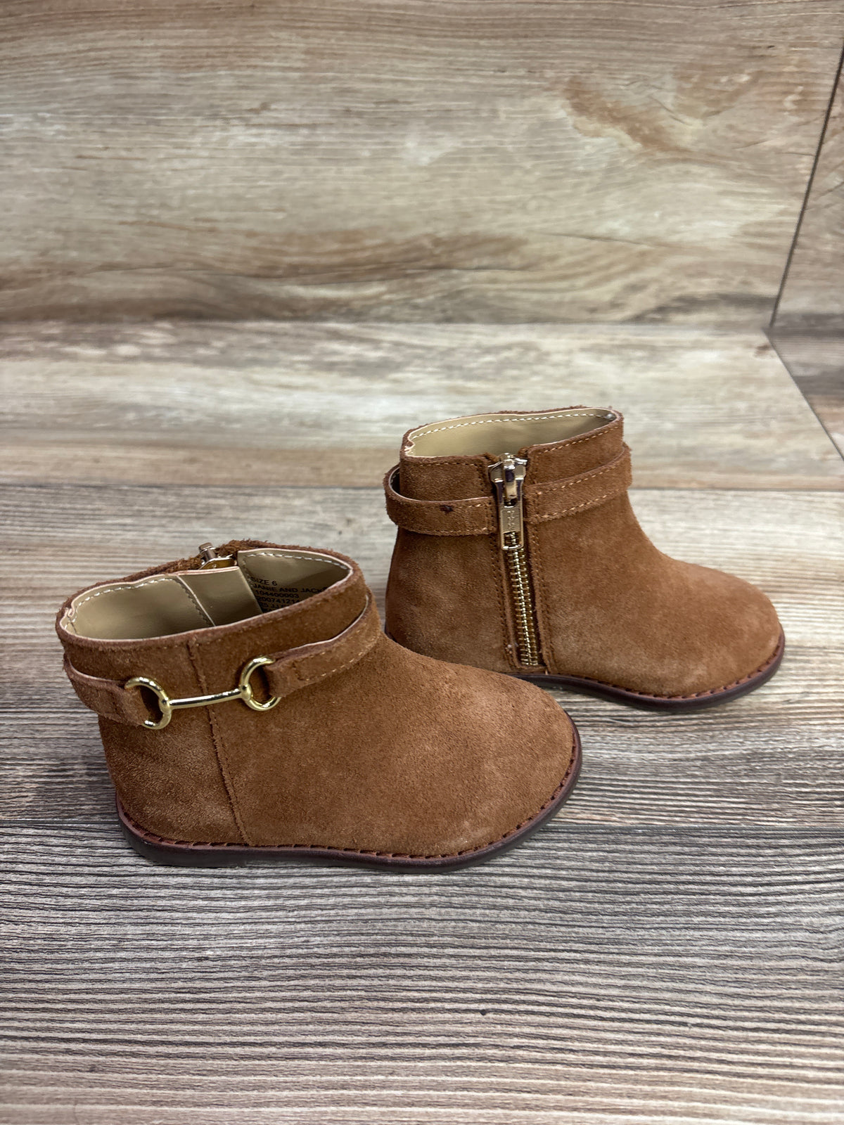 NWOT Janie & Jack Suede Bridle Bit Boots Brown sz 6c
