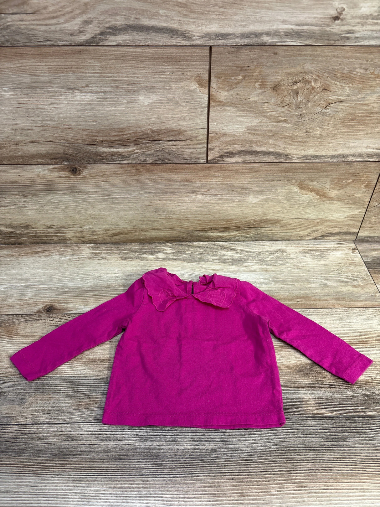 Baby Gap Heart Collar Top Hot Pink sz 6-12m