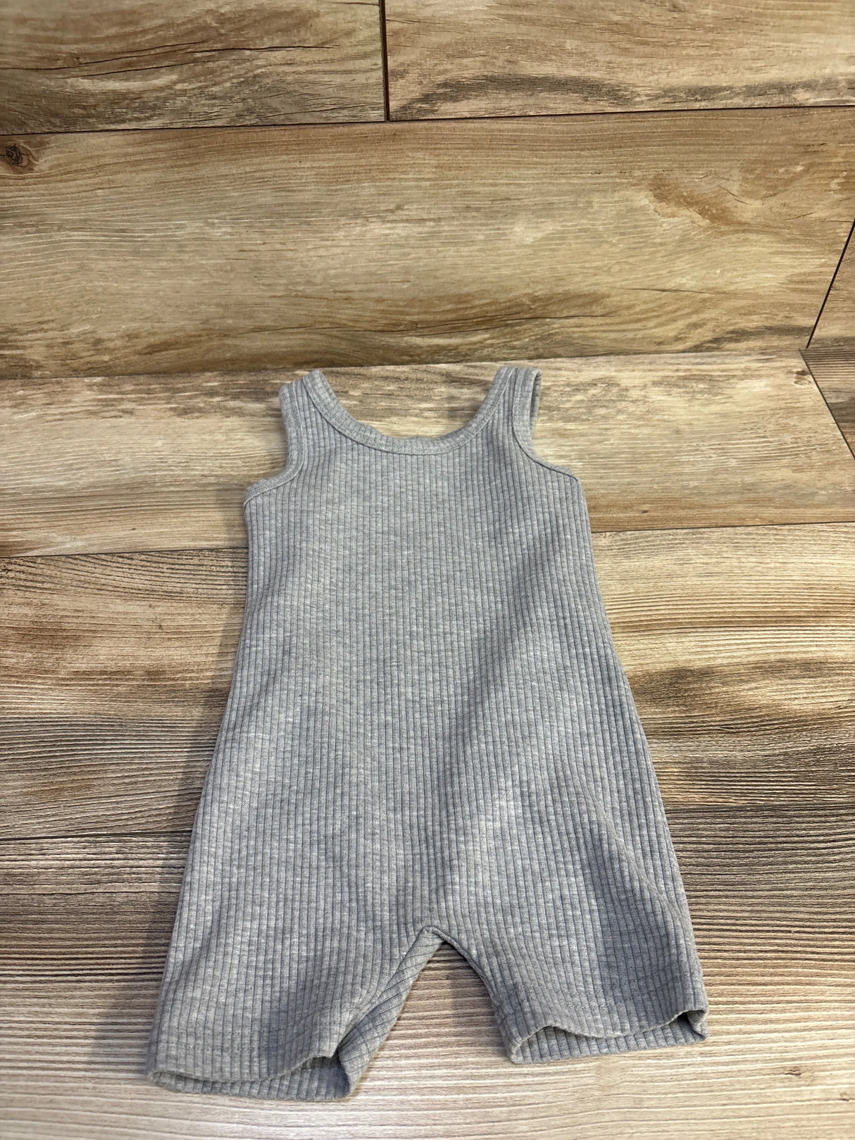 Shein Ribbed Tank Shortie Romper Grey sz 9-12m