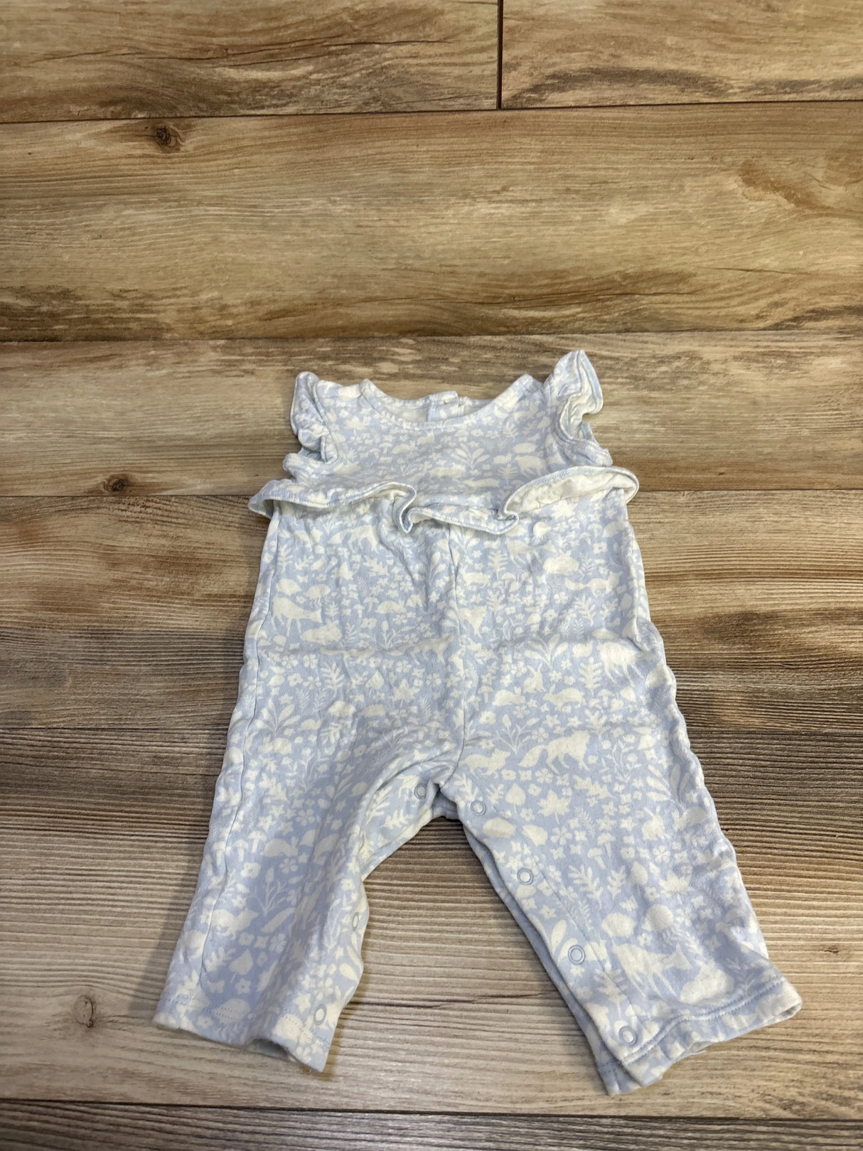 Cloud Island Woodland Animal Sleeveless Romper Blue sz 3-6m