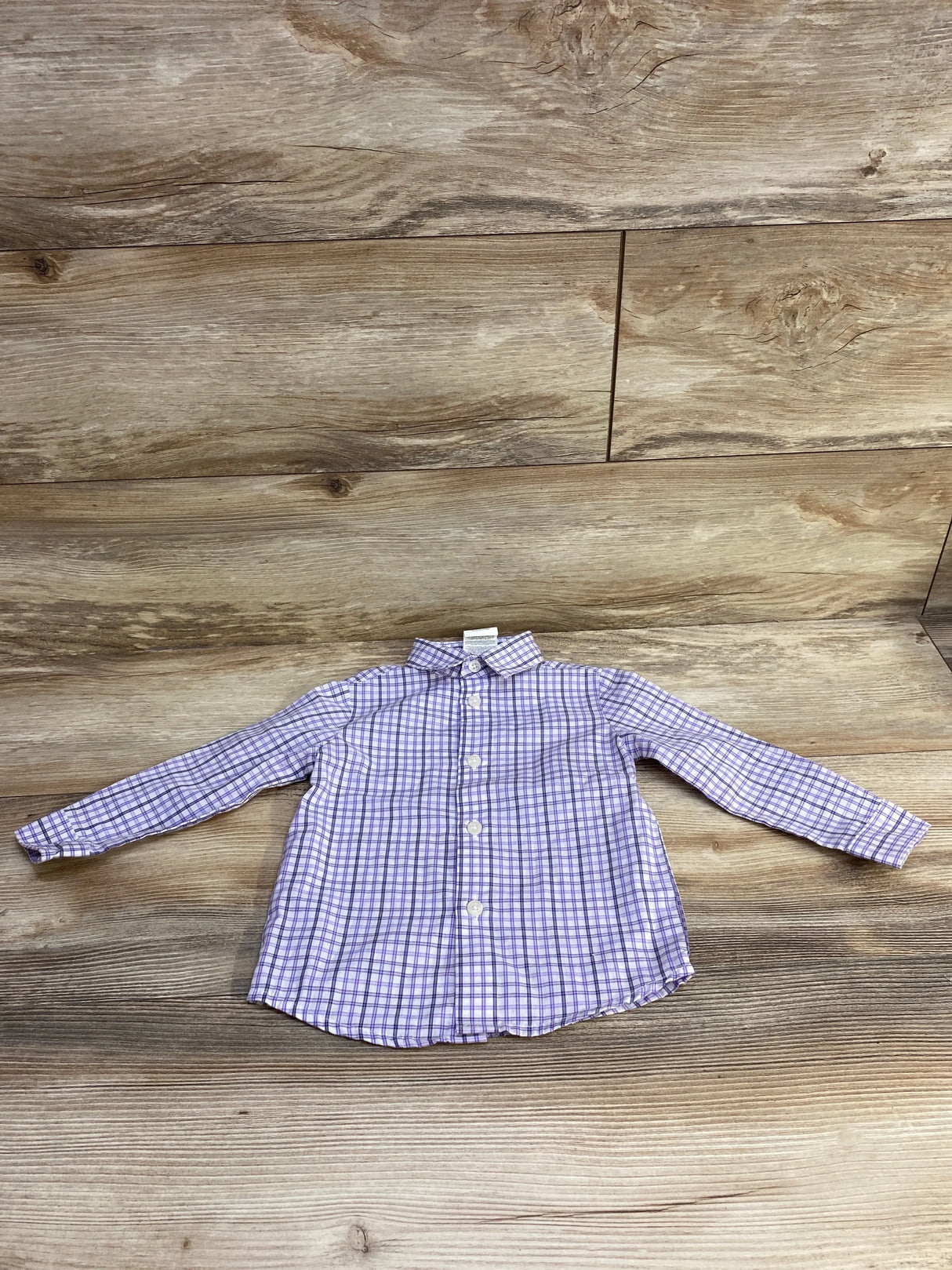 Van Heusen Plaid Button-Up Shirt Purple sz 18m - Me n Mommy To Be