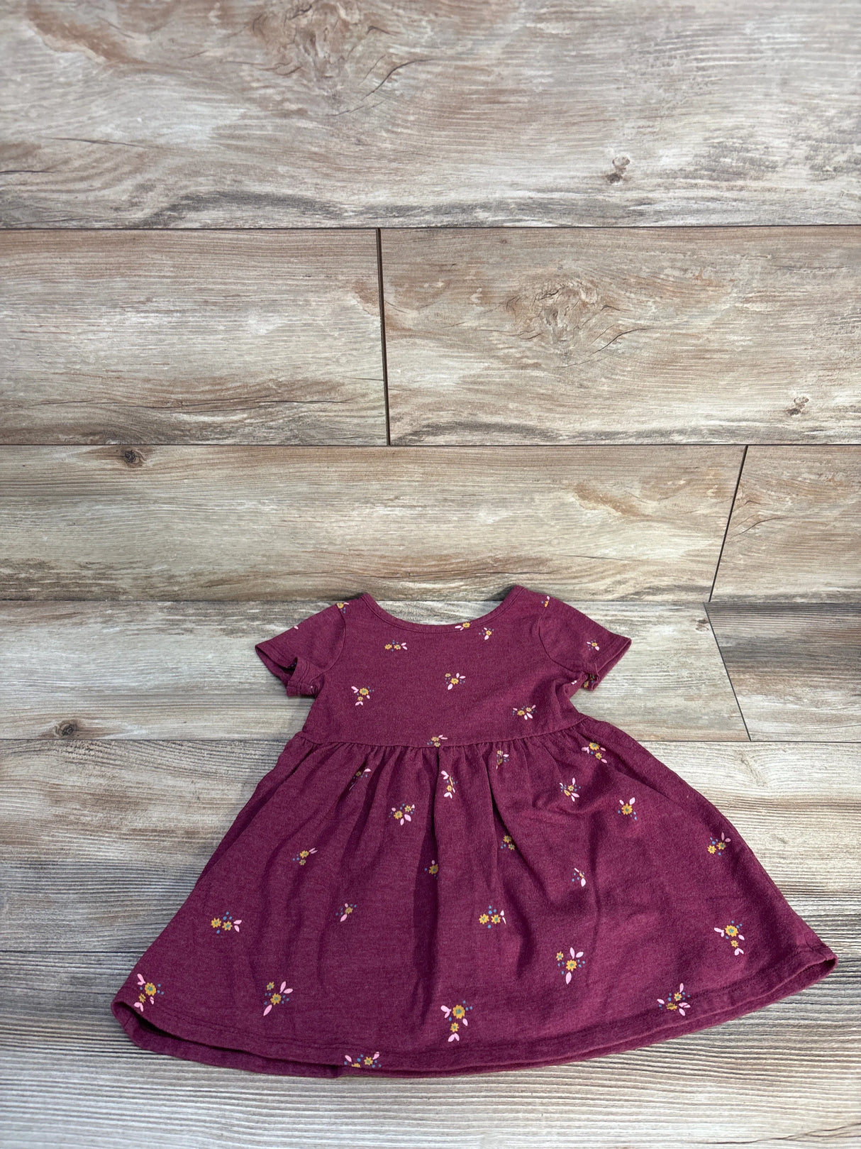 Cat & Jack Floral Dress Maroon sz 2T