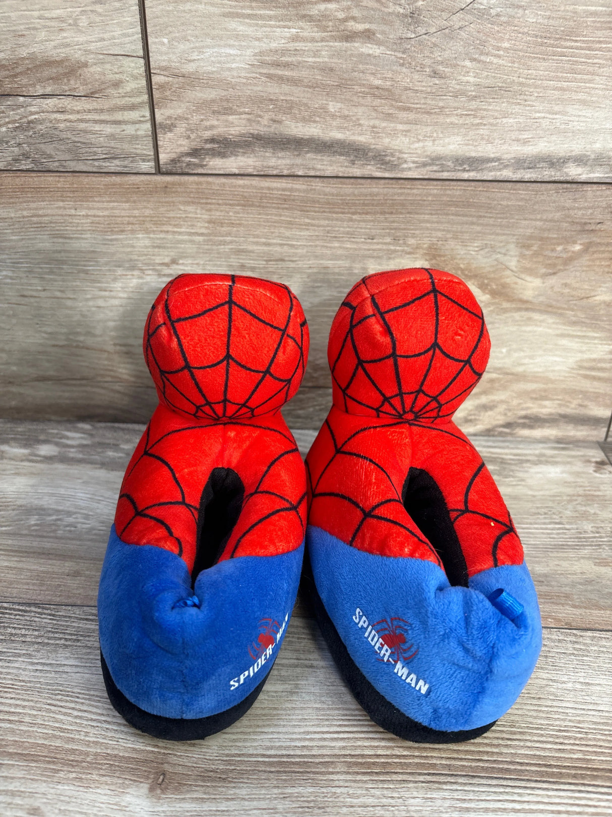 Marvel Spider-Man 3D Plush Slippers Red sz 9/10c