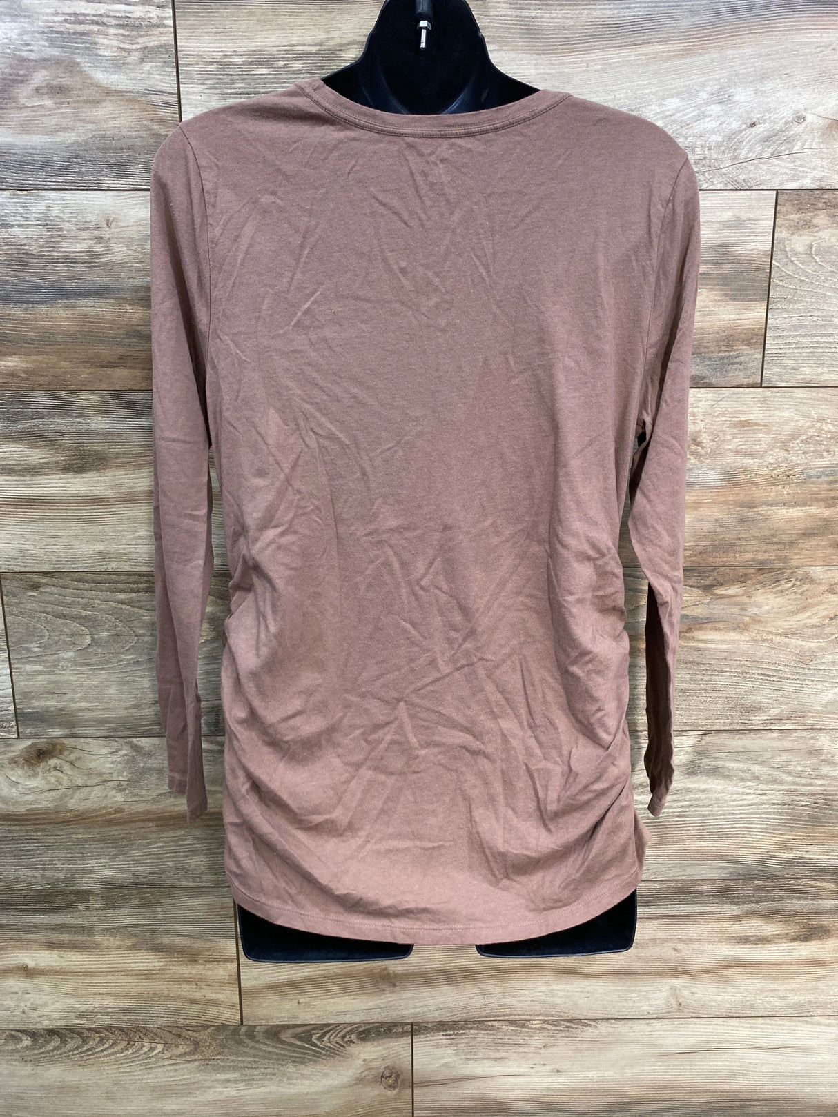 Isabel Maternity V-Neck Ruched Shirt Brown sz XXL