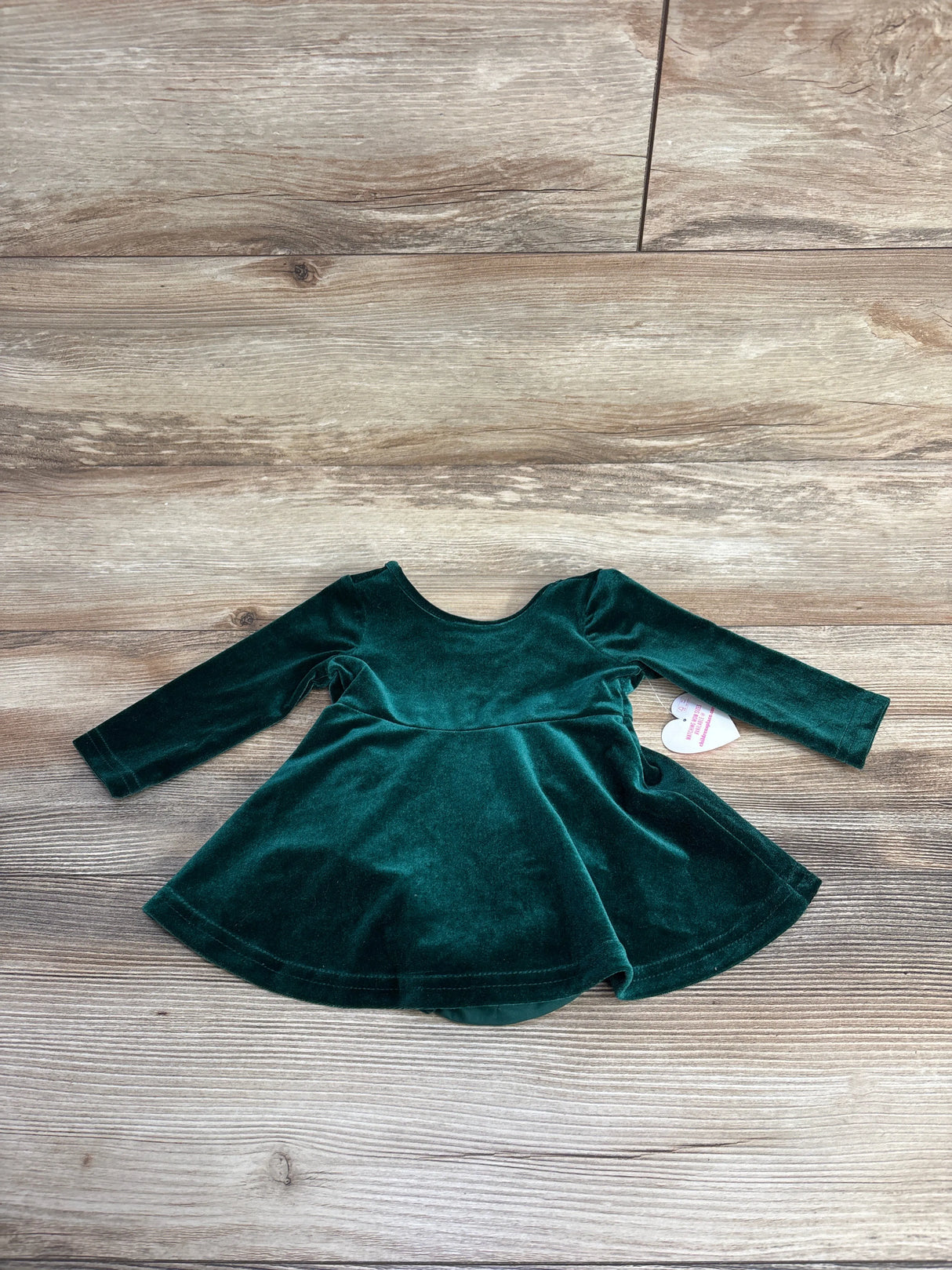 NEW Children's Place Velvet Dress & Bloomers 2pc Set Green sz 0-3m