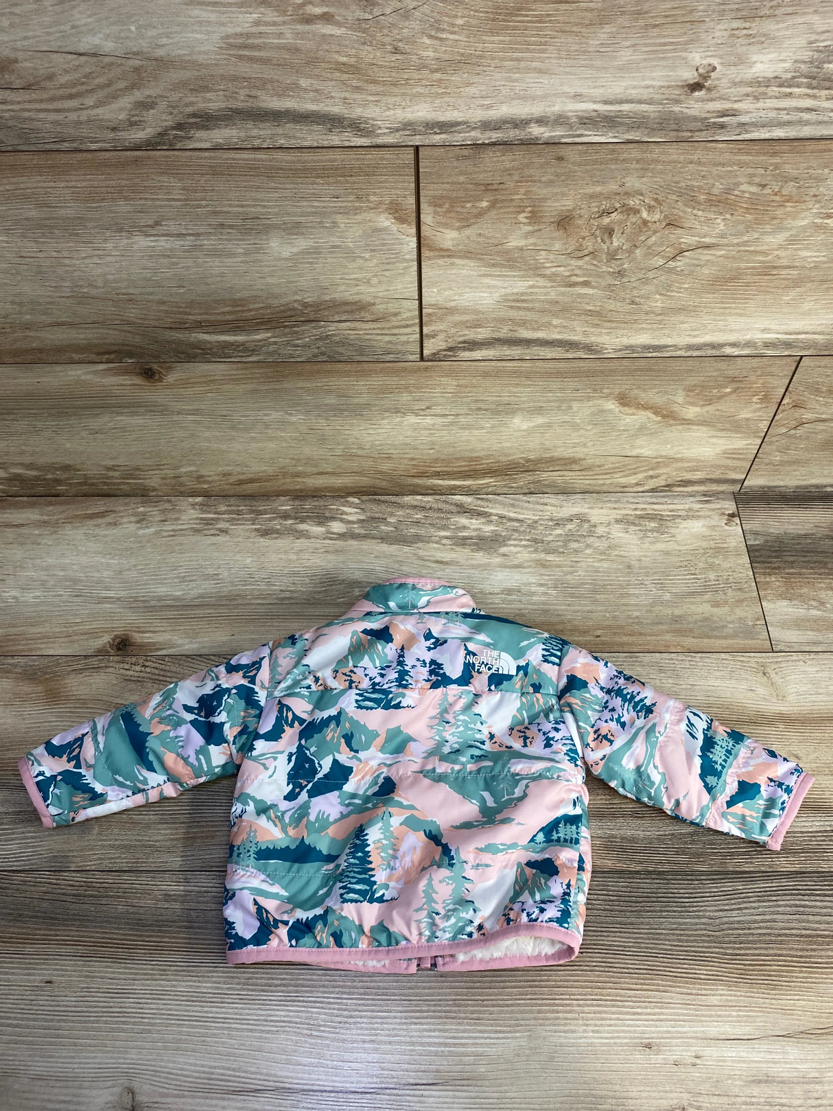 The North Face Reversible Mossbud Jacket in Wasabi Snow Peak sz 0-3m