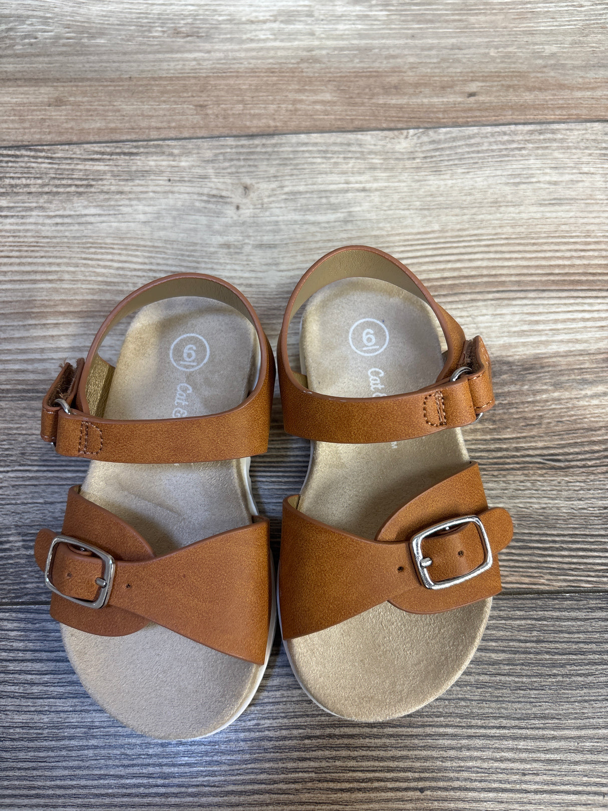 Cat & Jack Shaelyn Sandals Cognac sz 6c