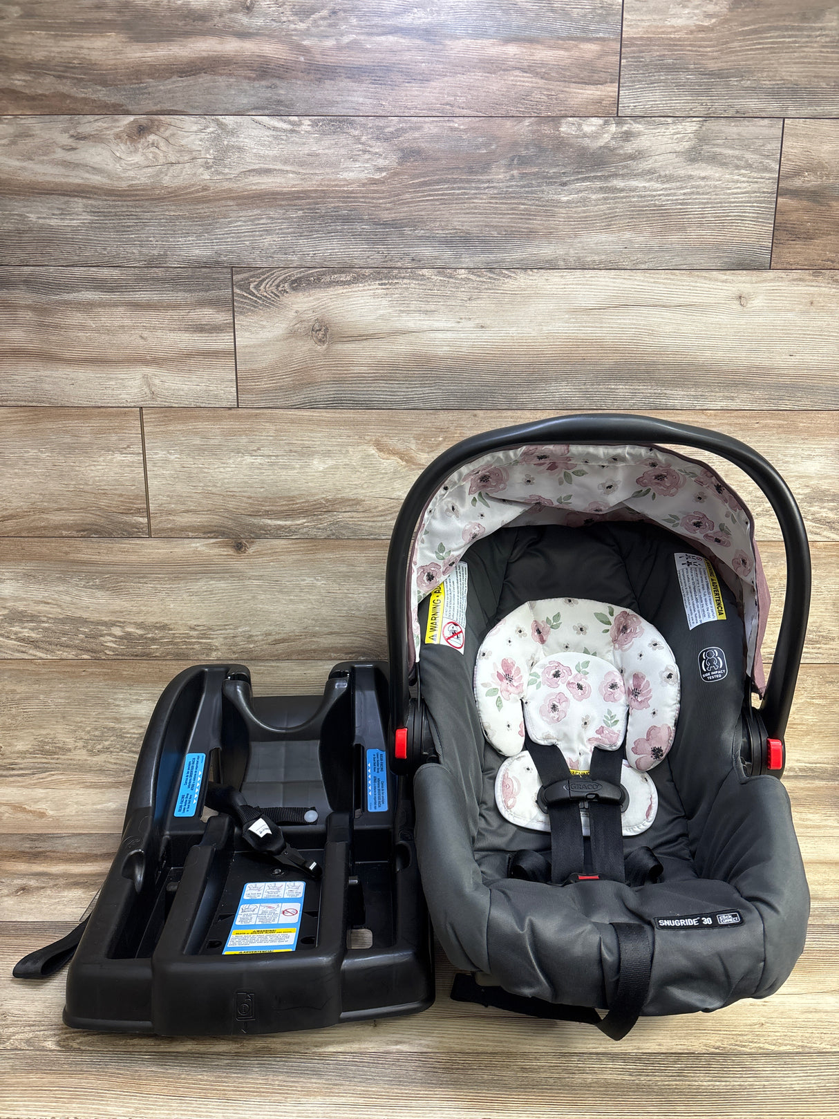 Graco Verb Click Connect Travel System with SnugRide Infant Car Seat Pink