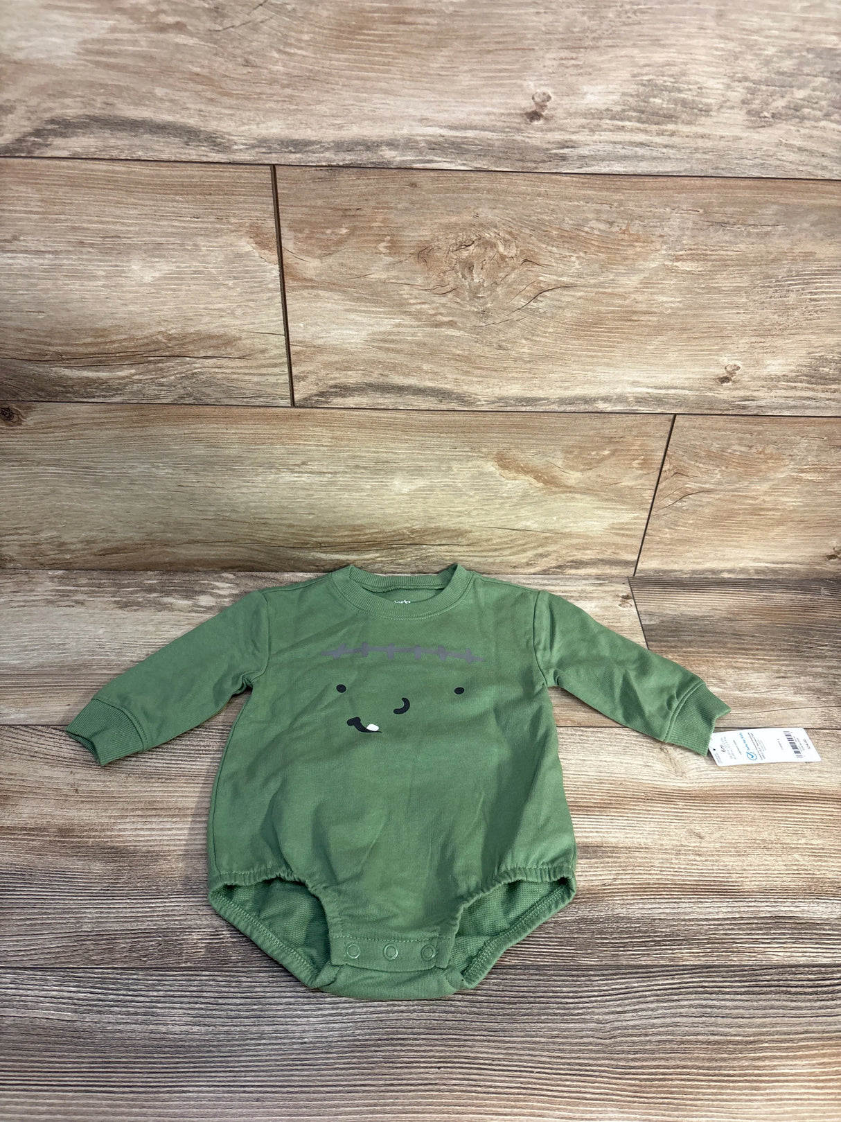 NEW Carter's Frankenstein Sweater Bubble Romper Green sz 6m