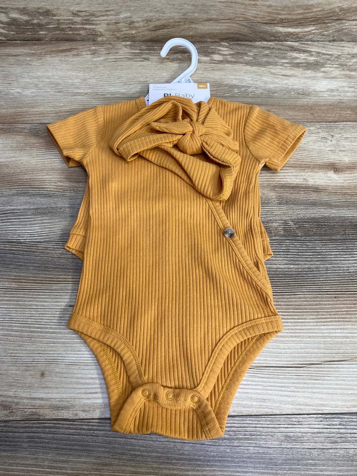 NEW PL Baby 3pc Ribbed Bodysuit Set sz 18m - Me n Mommy To Be