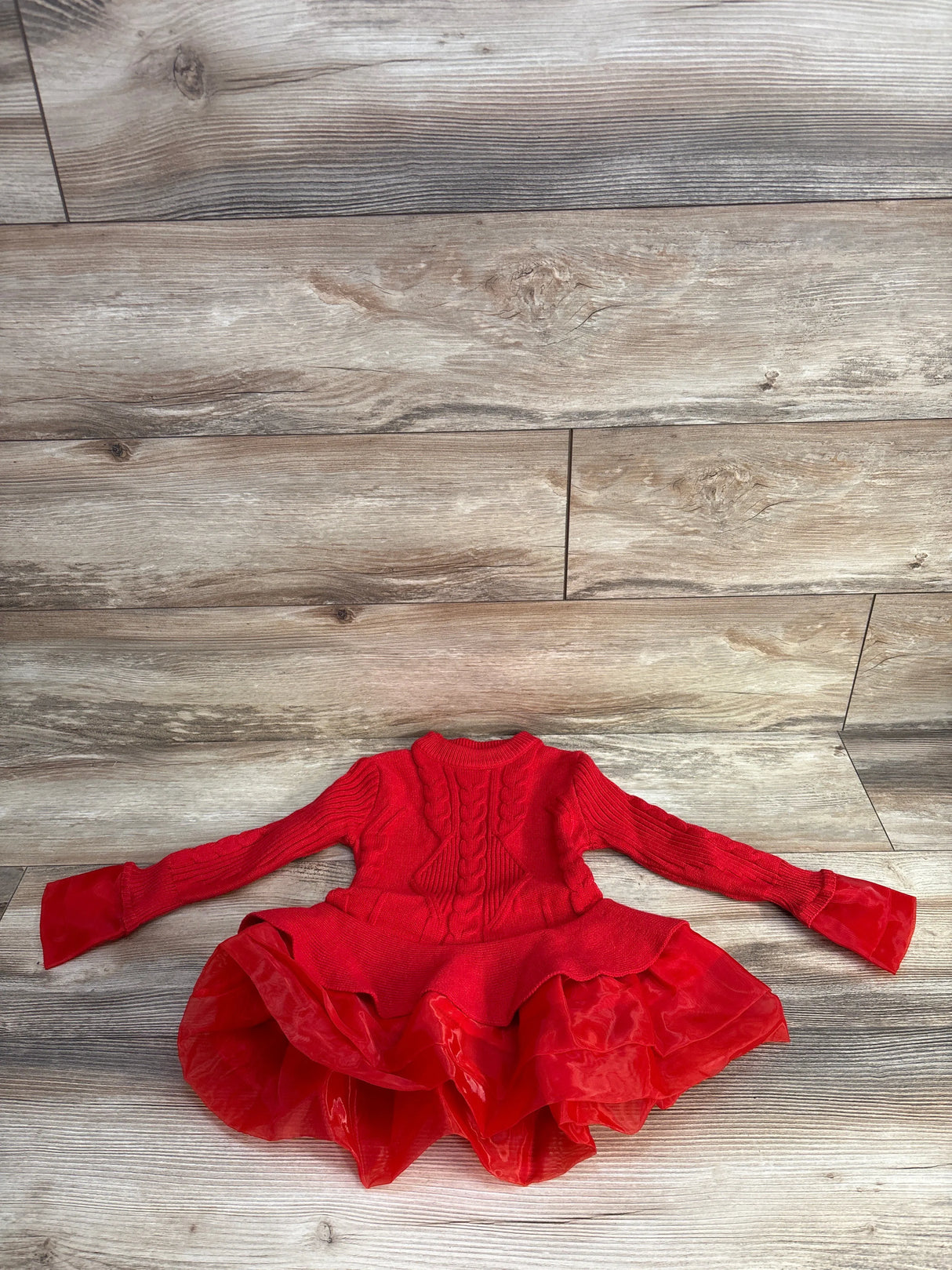 Cable Knit Sweater Dress Red sz 12-18m