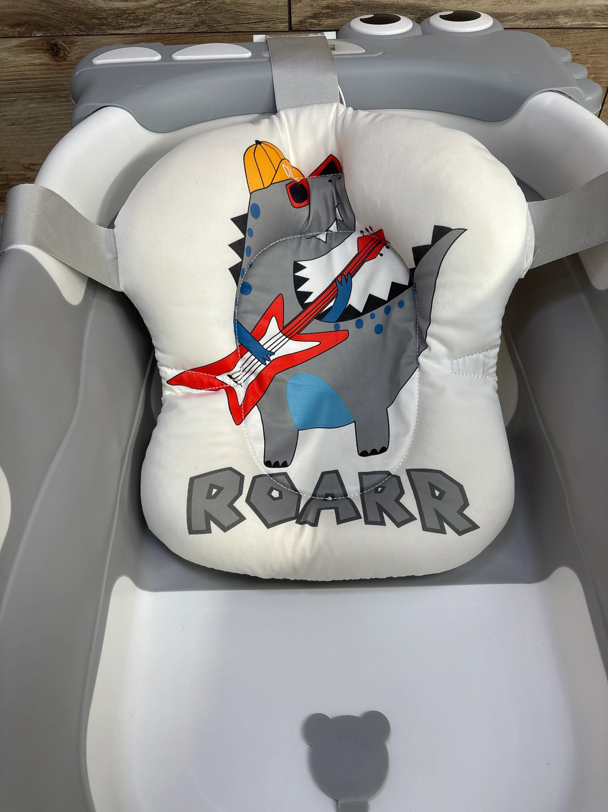 Tavlshero Foldable Baby Bath Tub w/ Thermometer Grey