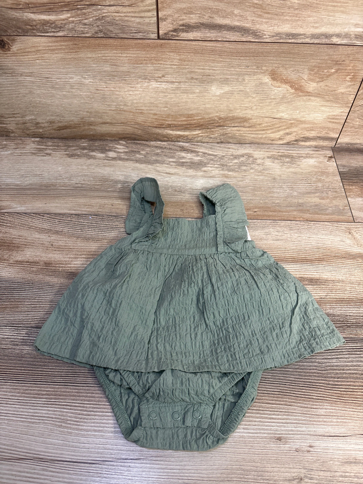 NEW Just One You Crinkle Bodysuit Dress Green sz 3m