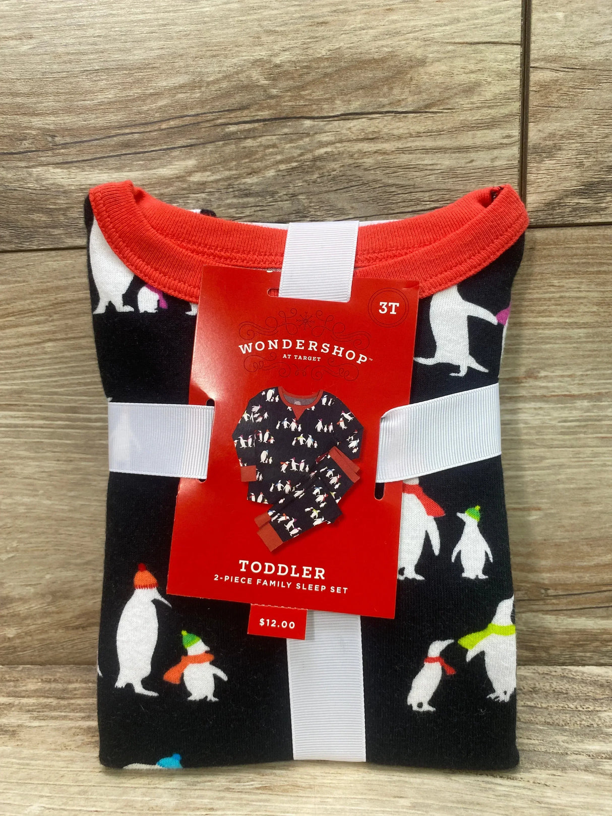 NEW Wondershop 2pc Penguins Pajama Set Black sz 3T - Me n Mommy To Be