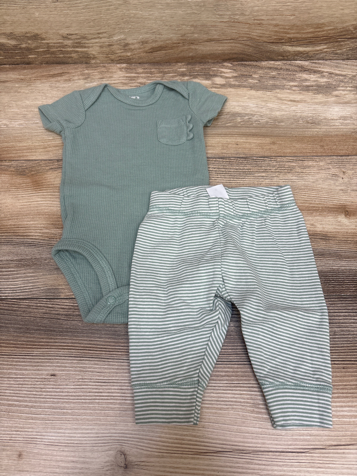 Just One You 2pc Bodysuit & Bottoms Set Green 3m