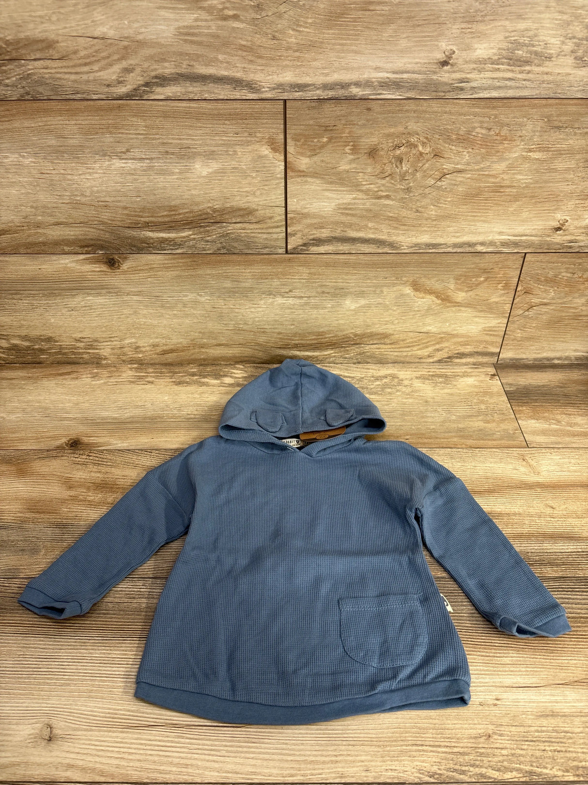 NEW Rabbit Bear Waffle Knit Shirt Light Blue sz 24m