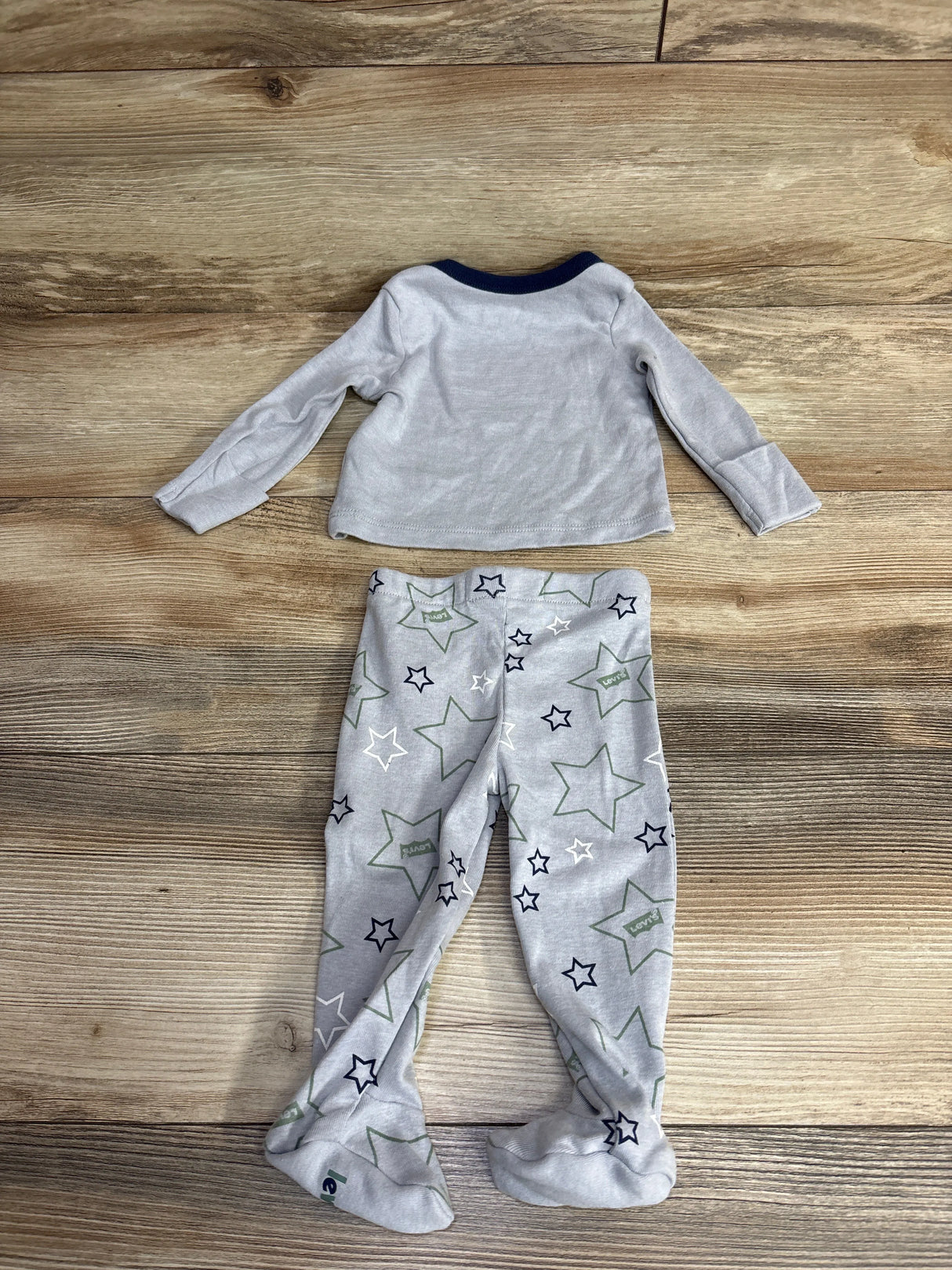 Levi's 2pc Star Print Shirt & Bottoms Set Grey sz 3m