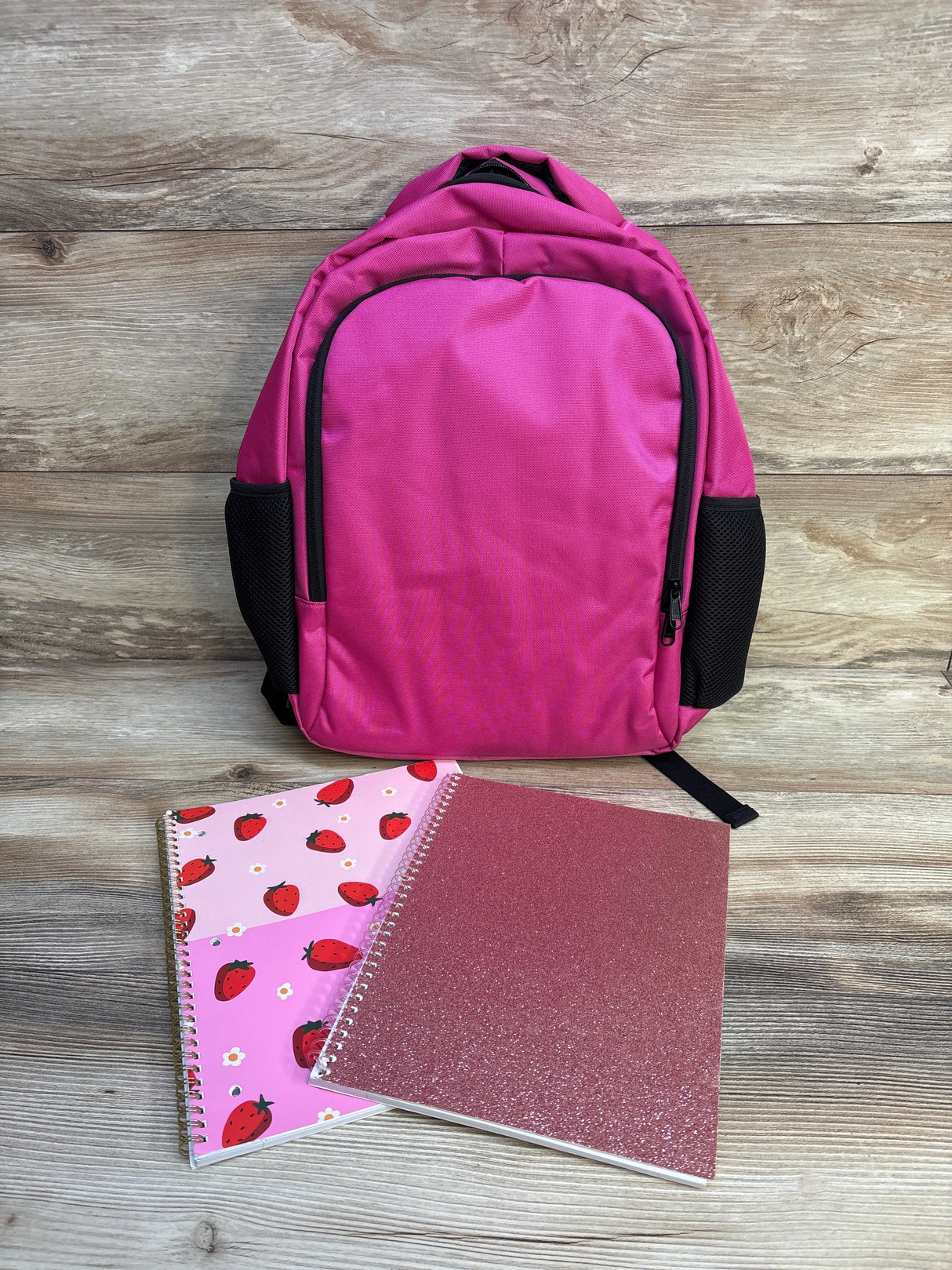 NEW Childrens Backpack with 2 Notebooks, Pink
