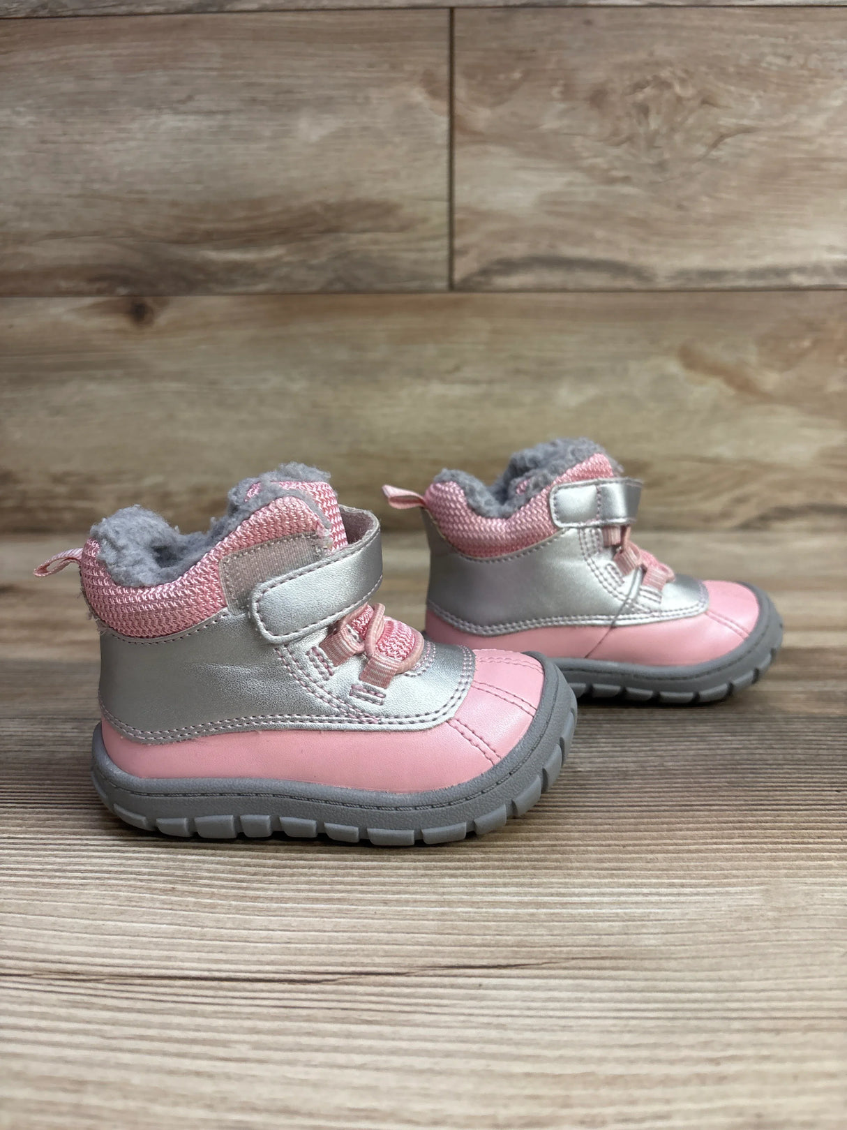 Wonder Nation Fur Lined Boots Pink sz 5c