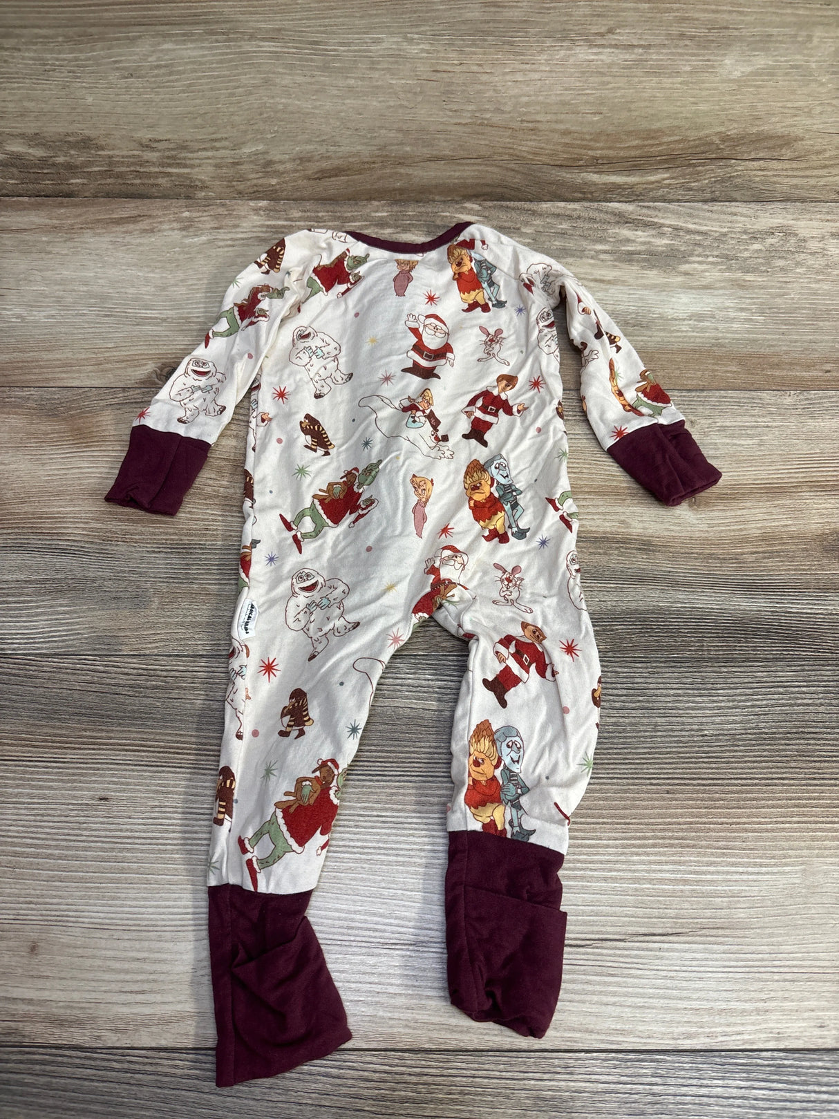 Magical Mama Convertible Bamboo Zipper Pajamas Ivory sz 0-3m