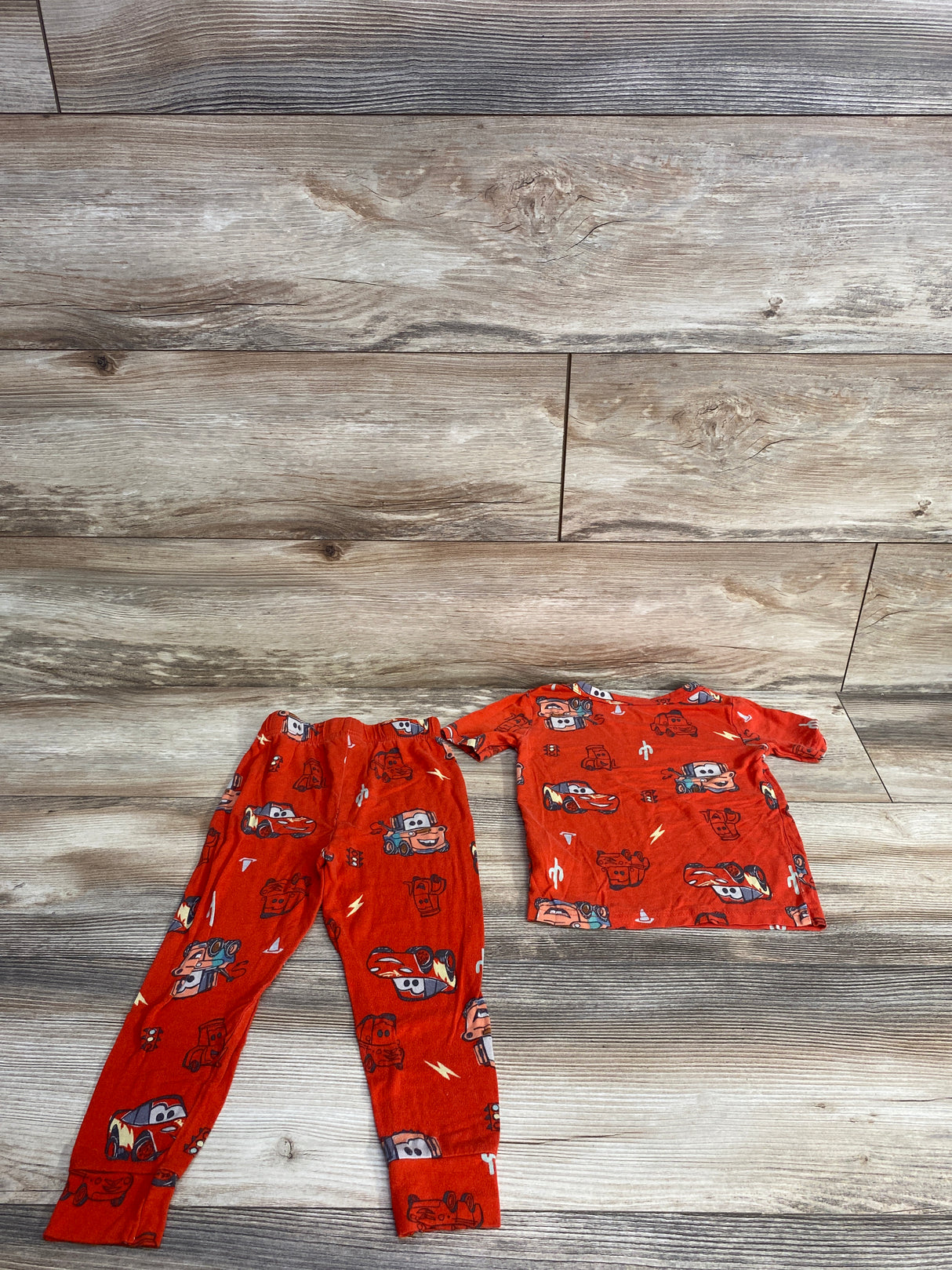 Disney Pixar 2pc Cars Pajama Set Red sz 3T
