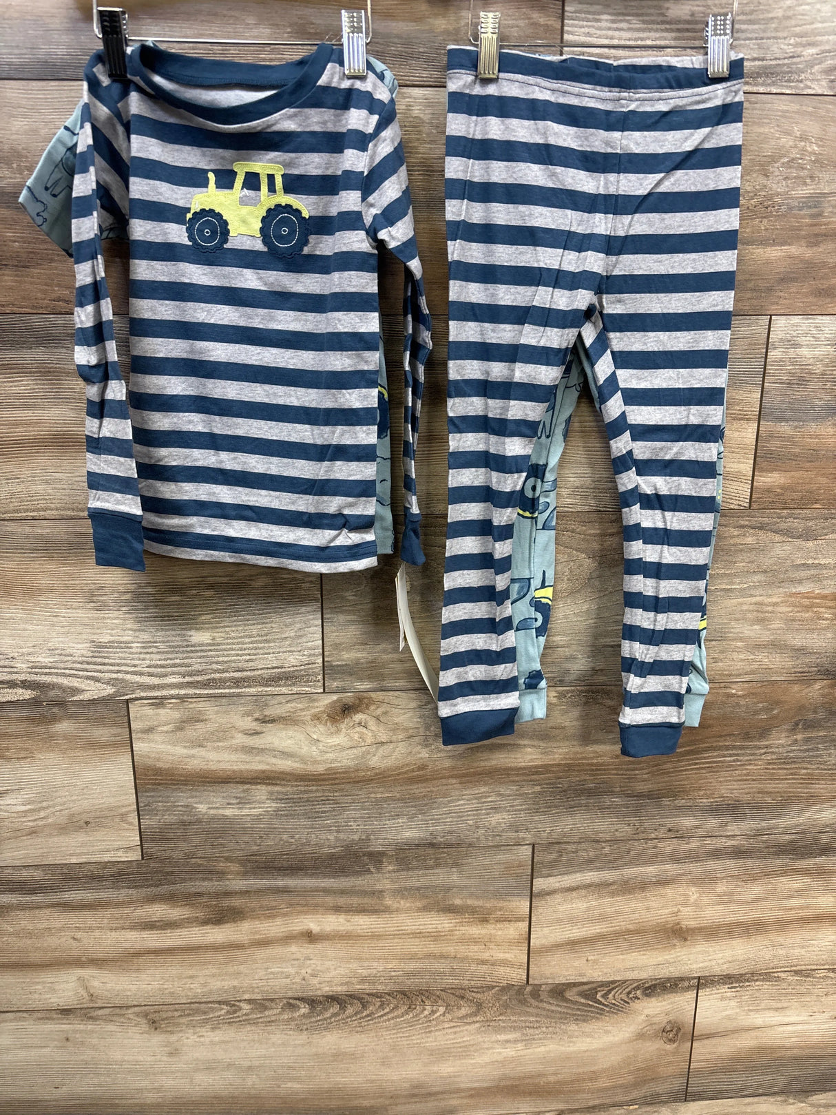 NEW Just One You 4pc Pajama Set Farm Tractors Blue sz 5T