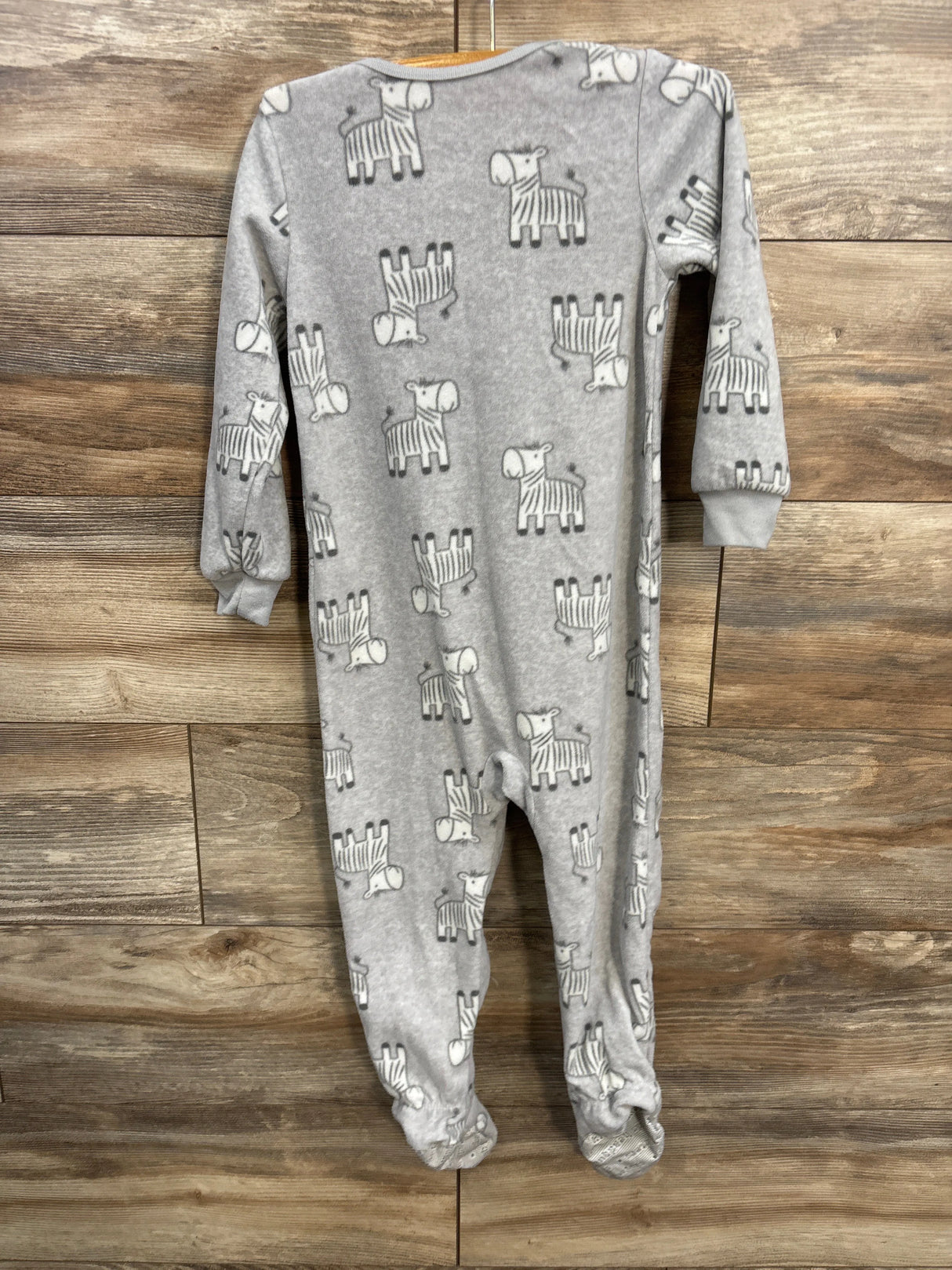 Kids Headquarters Zebra Print Blanket Sleeper Grey sz 4T